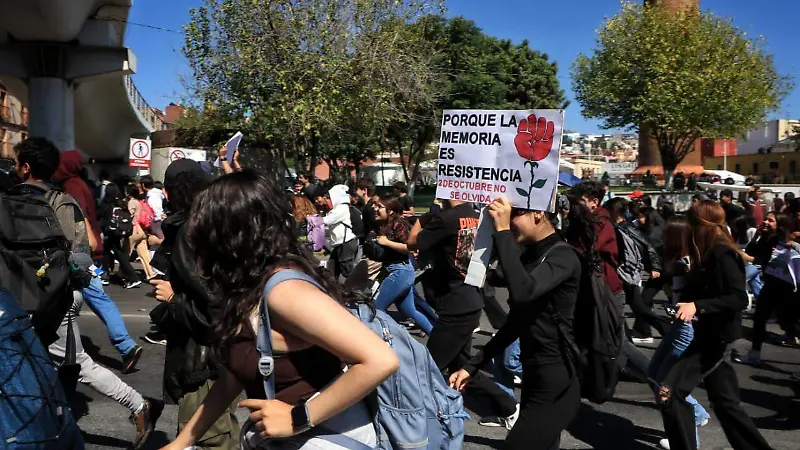 Marcha por la memoria histórica movimiento del 68 en Zacatecas